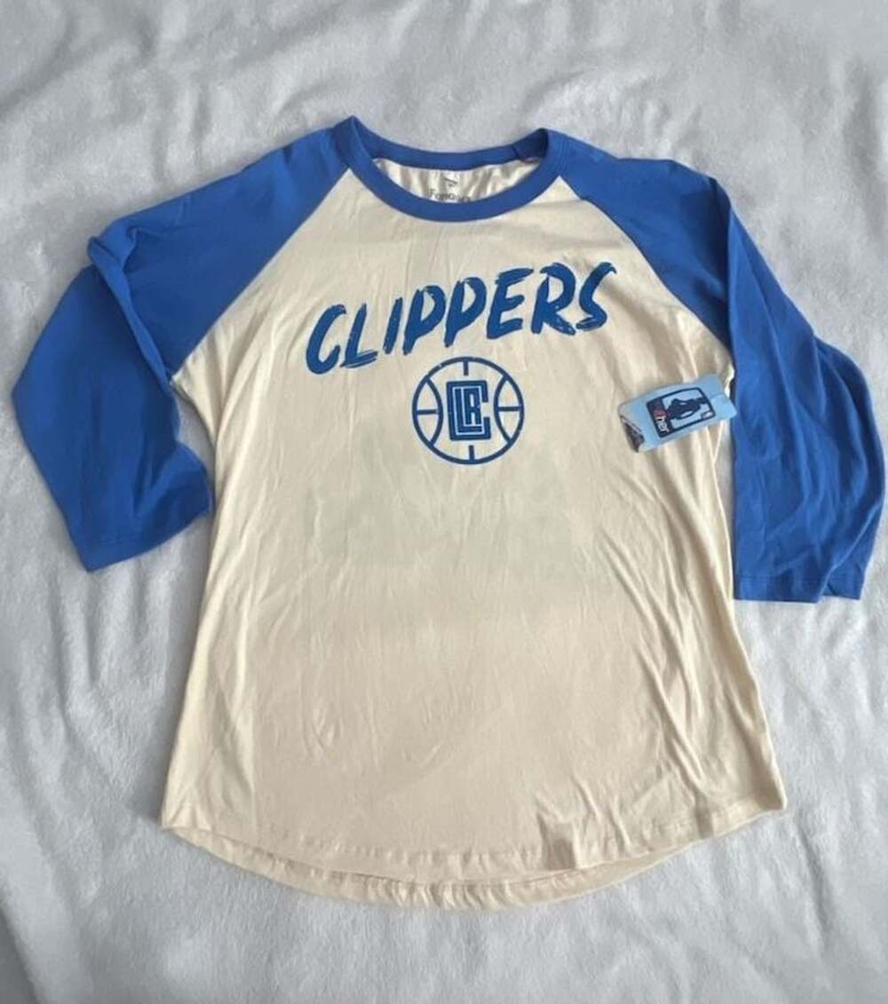 Fanatics LA Clippers Kawhi Leonard Raglan 3/4 Sleeve T-Shirt Size XL